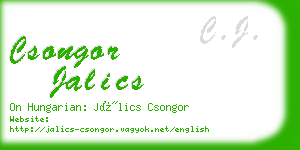 csongor jalics business card